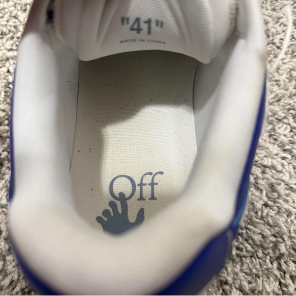 Off-White Blue and White Men's Sneakers - Picture 2 of 4